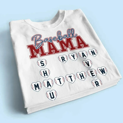 Baseball Crossword Puzzle Name Art – Personalized Shirt for Mama, Mom & Grandma – Custom Gift for Proud Sports Fans  Ezcustomize