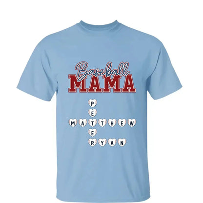 Baseball Crossword Puzzle Name Art – Personalized Shirt for Mama, Mom & Grandma – Custom Gift for Proud Sports Fans  Ezcustomize