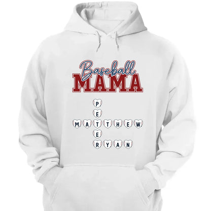 Baseball Crossword Puzzle Name Art – Personalized Shirt for Mama, Mom & Grandma – Custom Gift for Proud Sports Fans  Ezcustomize