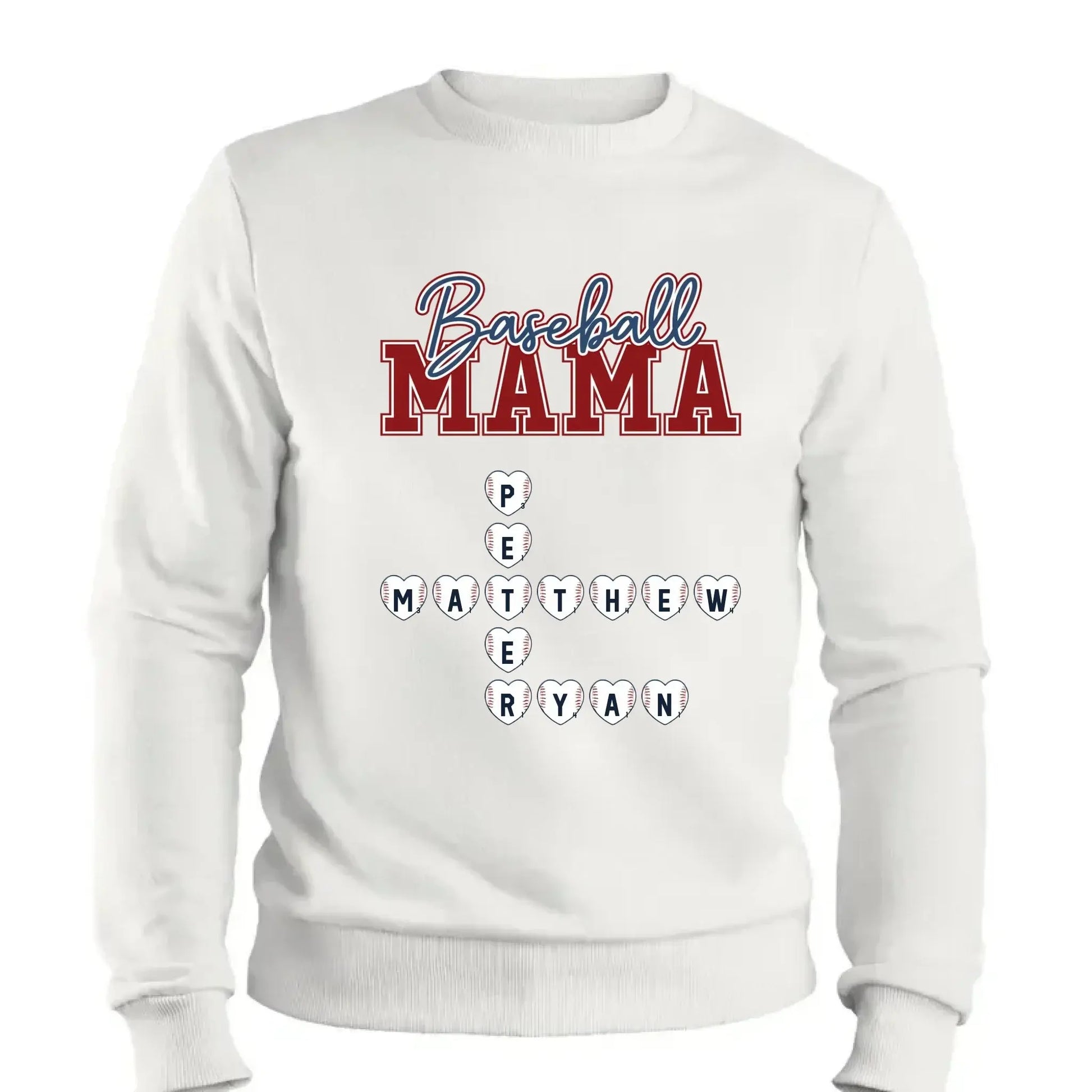 Baseball Crossword Puzzle Name Art – Personalized Shirt for Mama, Mom & Grandma – Custom Gift for Proud Sports Fans  Ezcustomize