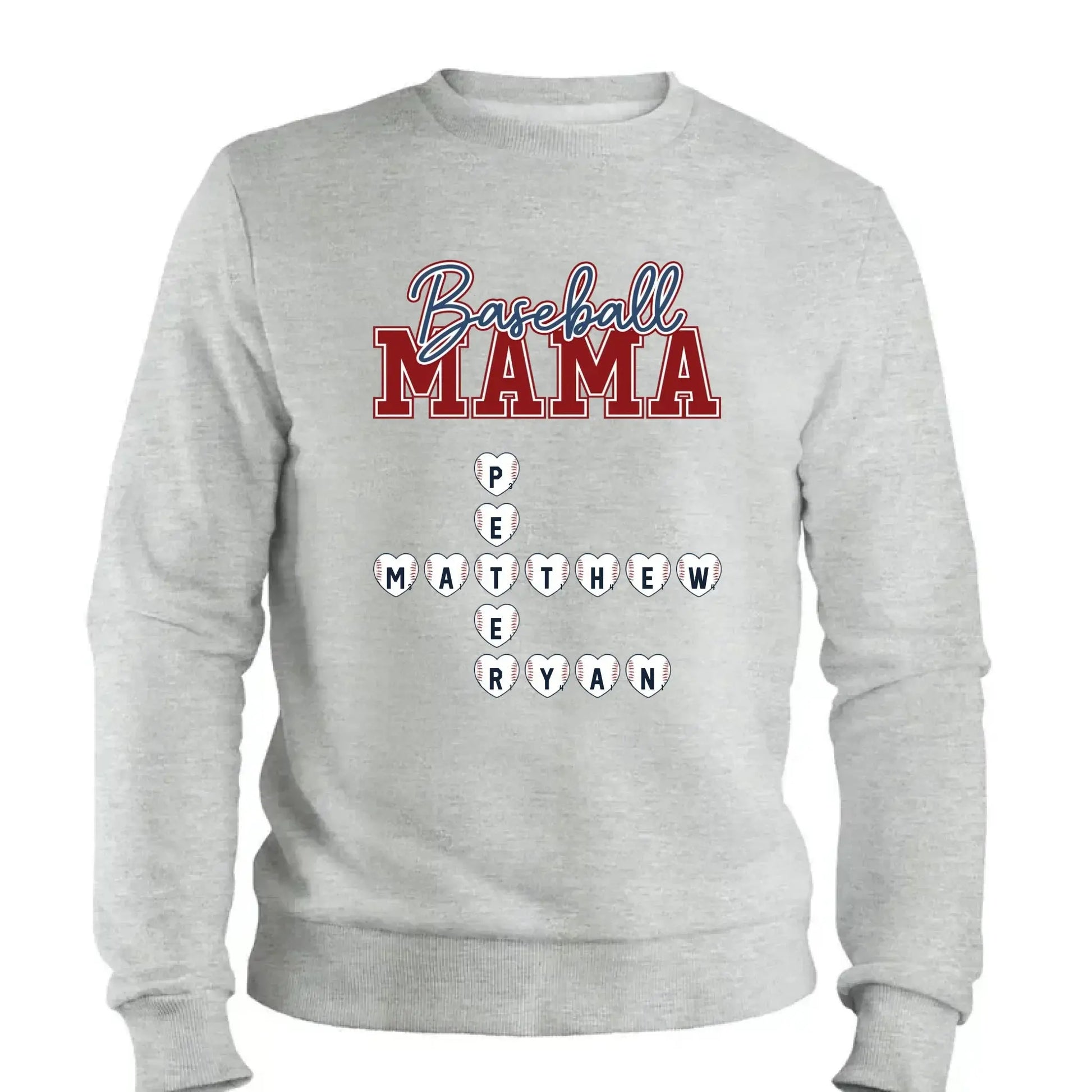Baseball Crossword Puzzle Name Art – Personalized Shirt for Mama, Mom & Grandma – Custom Gift for Proud Sports Fans  Ezcustomize