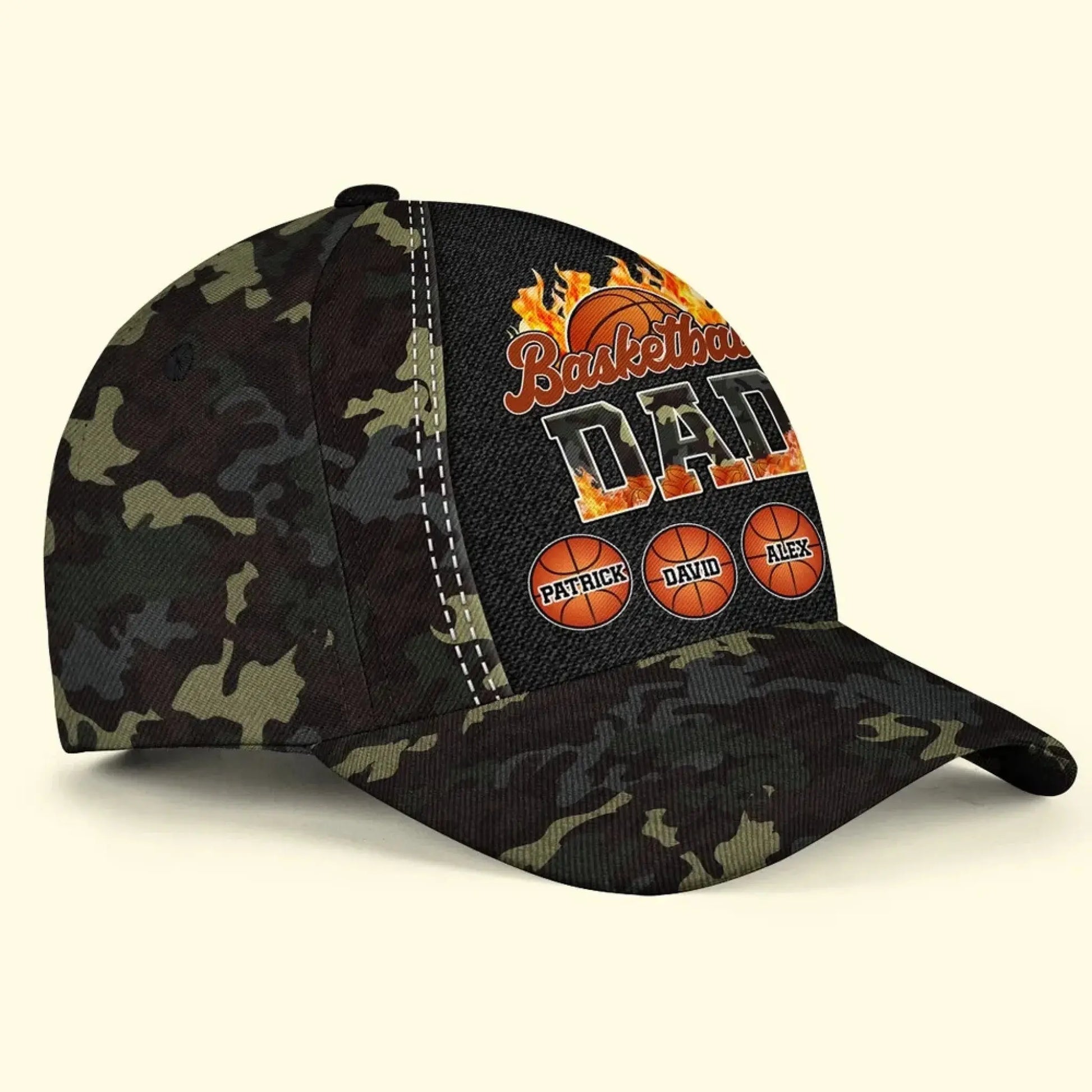 Baseball Dad Personalized Classic Cap – Custom Camo Hat with Kids' Names – Father's Day Gift for Sporty Dad copy  Ezcustomize