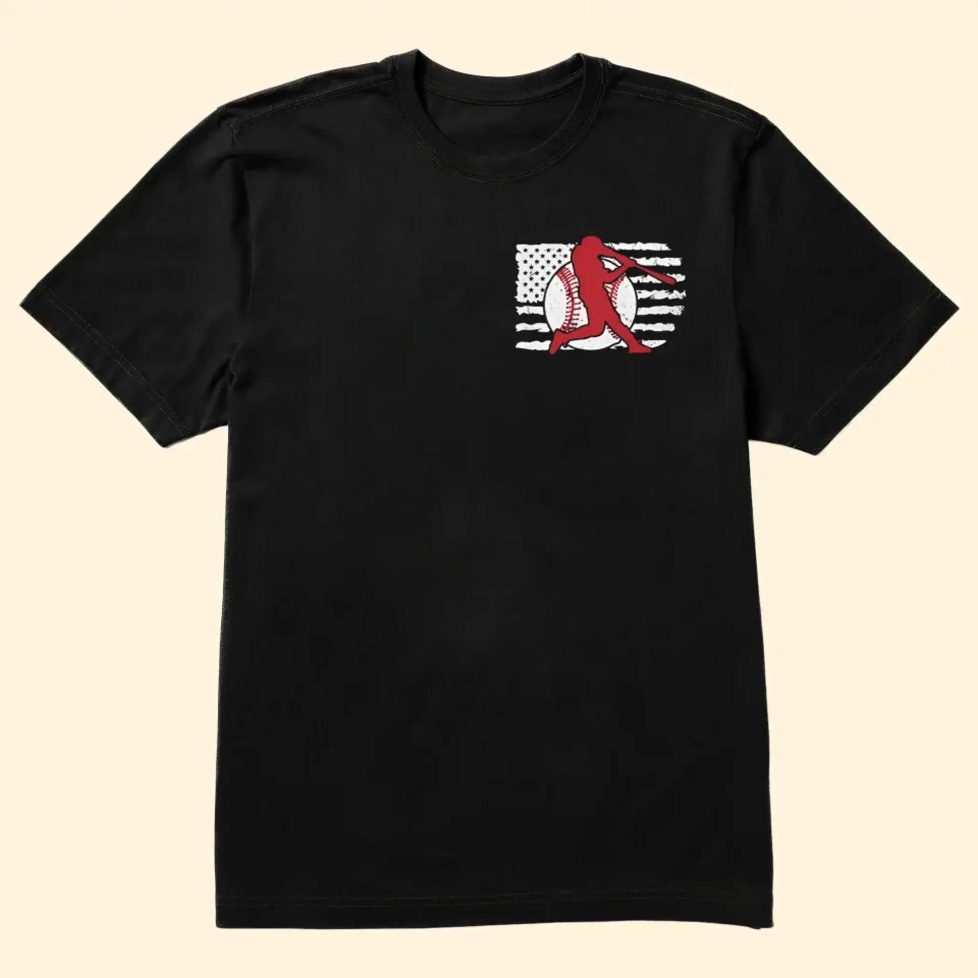 Baseball Dad & Grandpa Shirt – Personalized T-Shirt with Custom Name & Number – Father’s Day Gift with American Flag Design  Ezcustomize