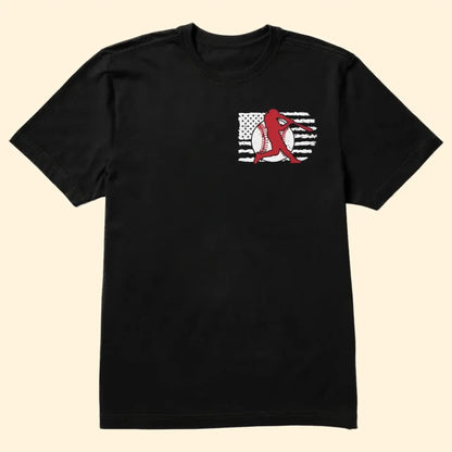 Baseball Dad & Grandpa Shirt – Personalized T-Shirt with Custom Name & Number – Father’s Day Gift with American Flag Design  Ezcustomize