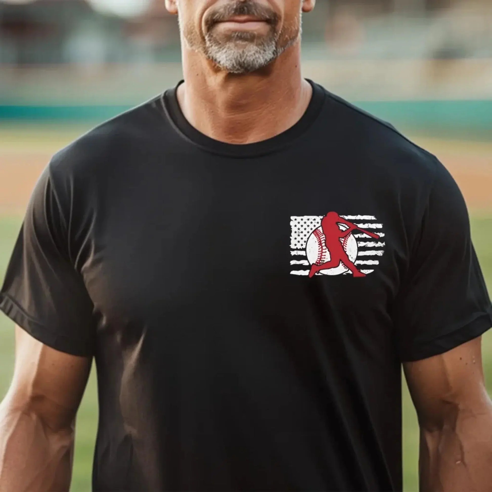 Baseball Dad & Grandpa Shirt – Personalized T-Shirt with Custom Name & Number – Father’s Day Gift with American Flag Design  Ezcustomize