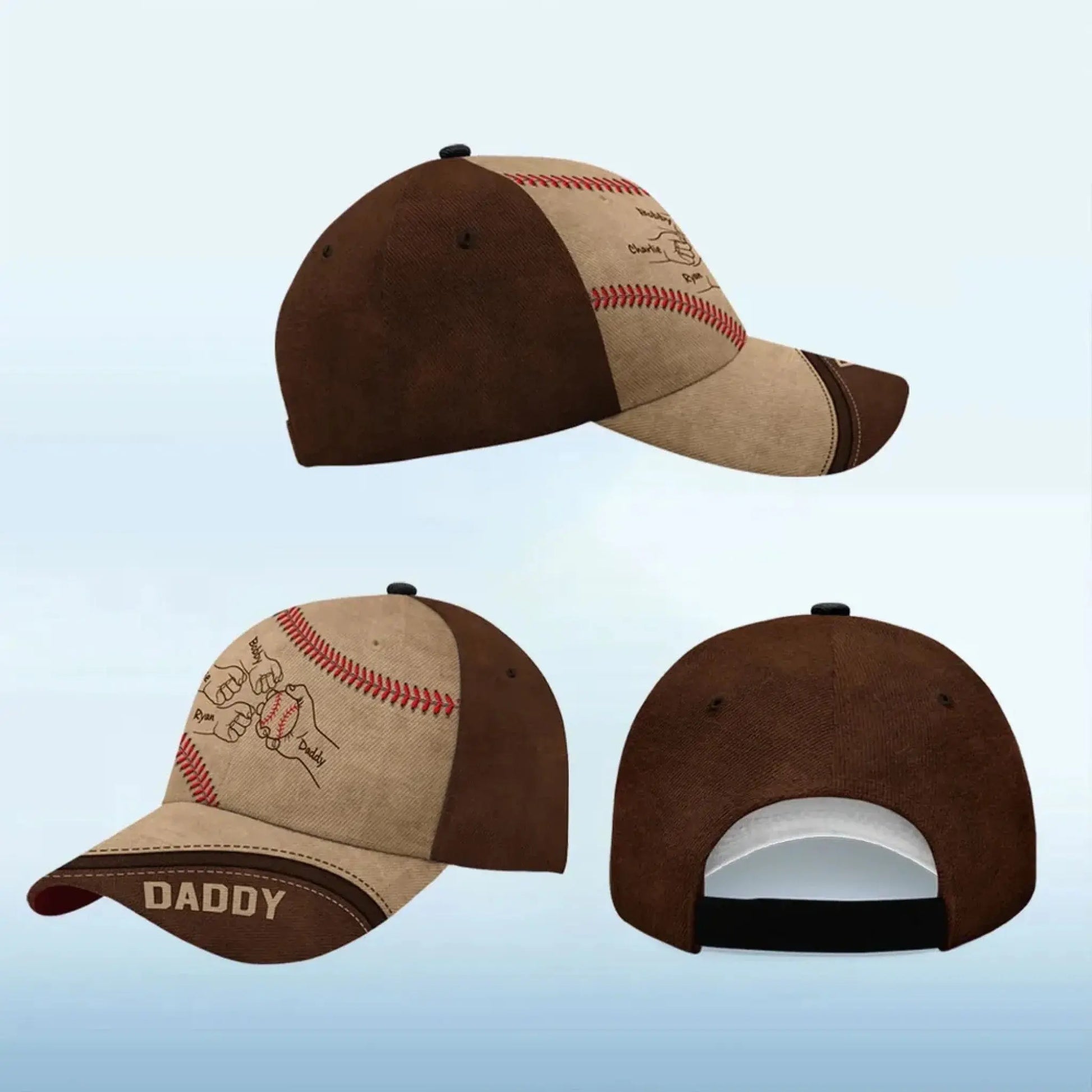 Baseball Dad & Grandpa with Fist Bump Design – Personalized Classic Hat – Custom Gift for Sports-Loving Fathers & Grandpas  Ezcustomize