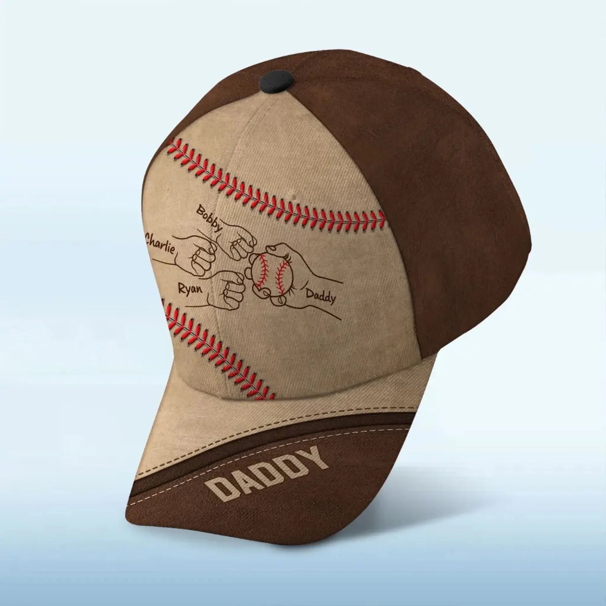 Baseball Dad & Grandpa with Fist Bump Design – Personalized Classic Hat – Custom Gift for Sports-Loving Fathers & Grandpas  Ezcustomize