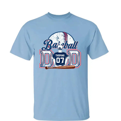 Baseball Dad & Kids Retro Shirt – Personalized T-Shirt – Custom Father’s Day Gift for Proud Baseball Dads  Ezcustomize