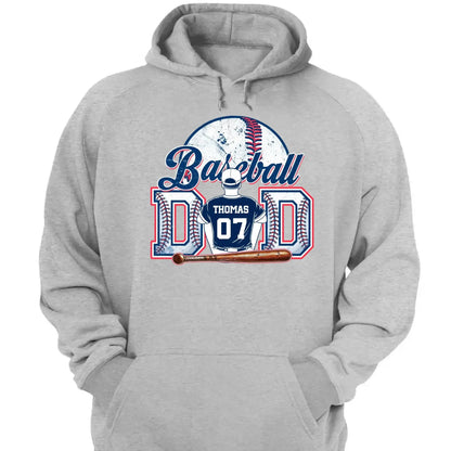 Baseball Dad & Kids Retro Shirt – Personalized T-Shirt – Custom Father’s Day Gift for Proud Baseball Dads  Ezcustomize
