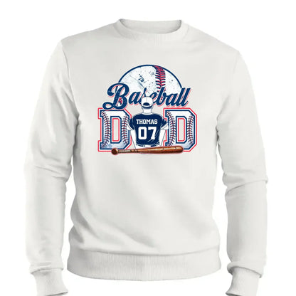 Baseball Dad & Kids Retro Shirt – Personalized T-Shirt – Custom Father’s Day Gift for Proud Baseball Dads  Ezcustomize