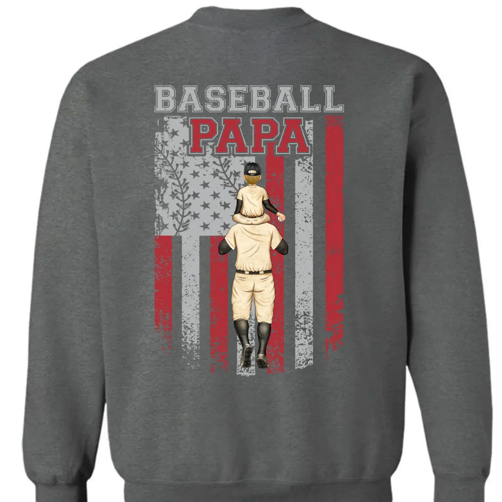 Baseball Dad, Brother, Grandpa with Patriotic Design – Personalized T-Shirt – Custom Gift for Sports-Loving Family Members  Ezcustomize