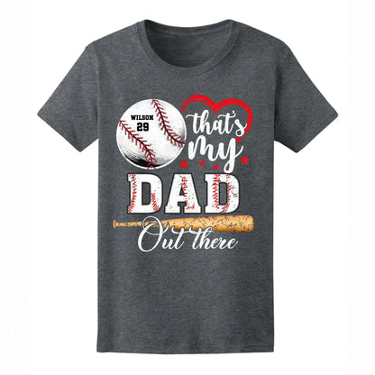 Baseball Fan That's My Grandson Out There - Personalized T-Shirt, Sport Gift For Family, Sport Fan  Ezcustomize