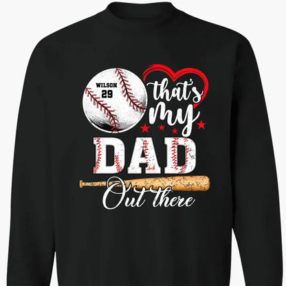 Baseball Fan That's My Grandson Out There - Personalized T-Shirt, Sport Gift For Family, Sport Fan  Ezcustomize