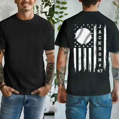 Baseball/Football/Basketball Dad or Grandpa Shirt – Personalized 2-Sided Print T-Shirt – Custom Sports Gift for Father’s Day  Ezcustomize