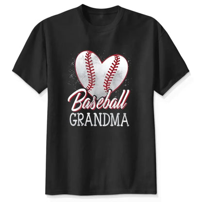 Baseball Grandma Heart Shirt – Personalized T-Shirt – Custom Gift for Proud Sports Grandmas with Kids’ Names  Ezcustomize