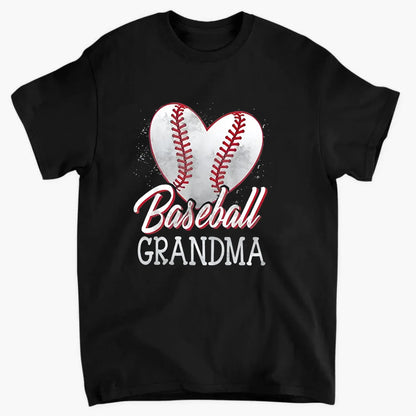 Baseball Grandma Heart Shirt – Personalized T-Shirt – Custom Gift for Proud Sports Grandmas with Kids’ Names  Ezcustomize