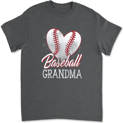 Baseball Grandma Heart Shirt – Personalized T-Shirt – Custom Gift for Proud Sports Grandmas with Kids’ Names  Ezcustomize