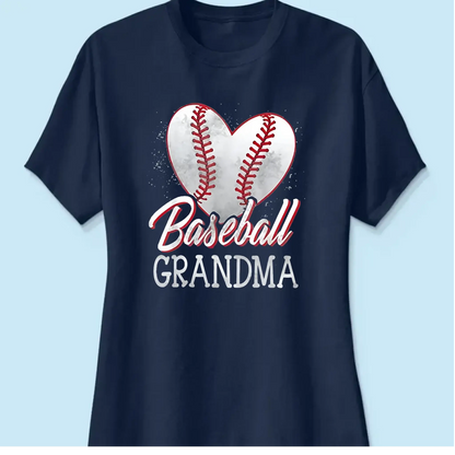 Baseball Grandma Heart Shirt – Personalized T-Shirt – Custom Gift for Proud Sports Grandmas with Kids’ Names  Ezcustomize