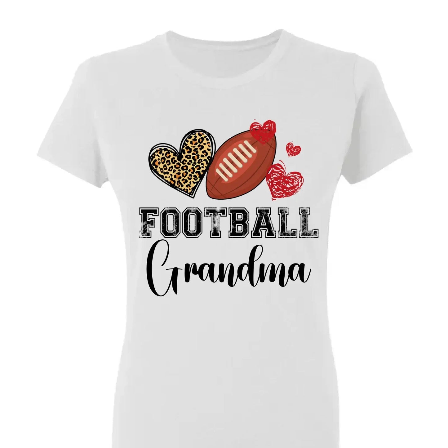 Baseball Grandma Leopard Heart Shirt – Personalized Custom T-Shirt – Gift for Grandma, Nana, Mimi, Mom, or Sports-Loving Wife  Ezcustomize