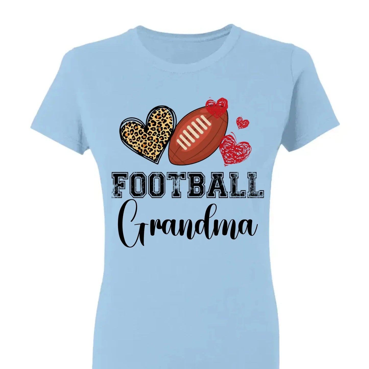 Baseball Grandma Leopard Heart Shirt – Personalized Custom T-Shirt – Gift for Grandma, Nana, Mimi, Mom, or Sports-Loving Wife  Ezcustomize