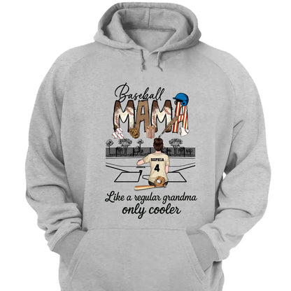 Baseball Grandma Like A Regular Grandma Only Cooler - Personalized T-Shirt, Gift For Sport Mom/ Grandma, Sport Lovers  Ezcustomize