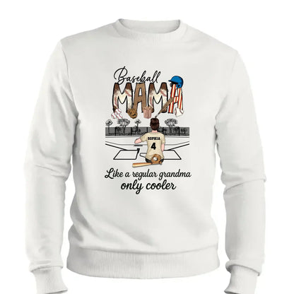 Baseball Grandma Like A Regular Grandma Only Cooler - Personalized T-Shirt, Gift For Sport Mom/ Grandma, Sport Lovers  Ezcustomize