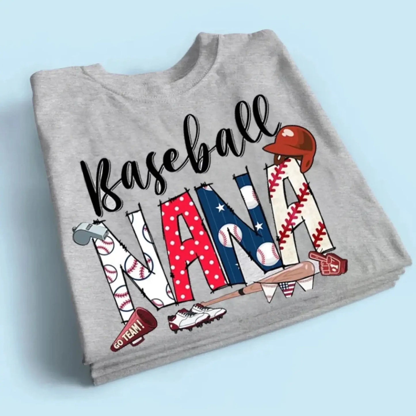 Baseball Grandma T-Shirt – Personalized T-Shirt with Grandkids’ Names – Custom Game Day Gift for Proud Sports Grandmas  Ezcustomize