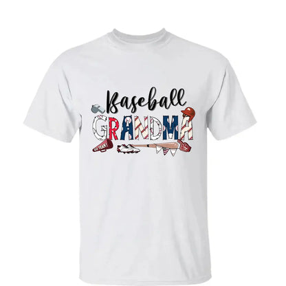 Baseball Grandma T-Shirt – Personalized T-Shirt with Grandkids’ Names – Custom Game Day Gift for Proud Sports Grandmas  Ezcustomize