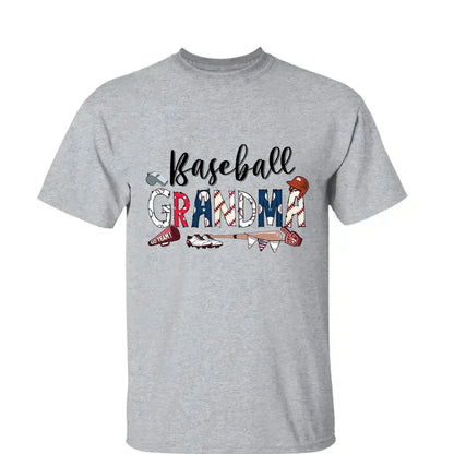 Baseball Grandma T-Shirt – Personalized T-Shirt with Grandkids’ Names – Custom Game Day Gift for Proud Sports Grandmas  Ezcustomize