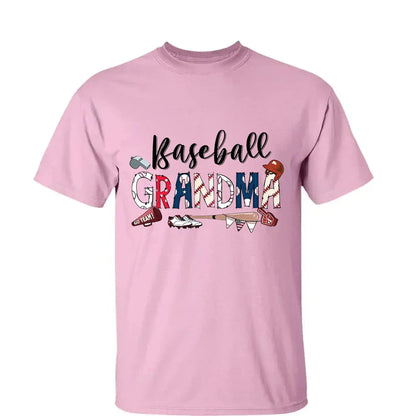 Baseball Grandma T-Shirt – Personalized T-Shirt with Grandkids’ Names – Custom Game Day Gift for Proud Sports Grandmas  Ezcustomize