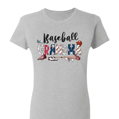 Baseball Grandma T-Shirt – Personalized T-Shirt with Grandkids’ Names – Custom Game Day Gift for Proud Sports Grandmas  Ezcustomize
