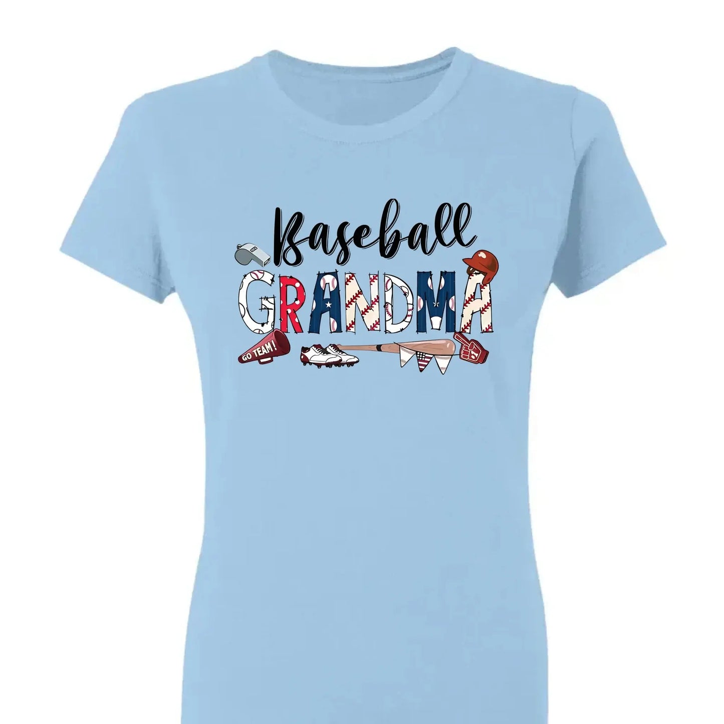 Baseball Grandma T-Shirt – Personalized T-Shirt with Grandkids’ Names – Custom Game Day Gift for Proud Sports Grandmas  Ezcustomize