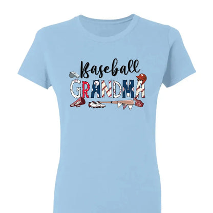 Baseball Grandma T-Shirt – Personalized T-Shirt with Grandkids’ Names – Custom Game Day Gift for Proud Sports Grandmas  Ezcustomize