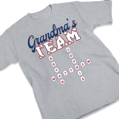 Baseball Grandma's Team Crossword Puzzle Art – Personalized Shirt, Custom Gift for Proud Baseball Grandmas  Ezcustomize