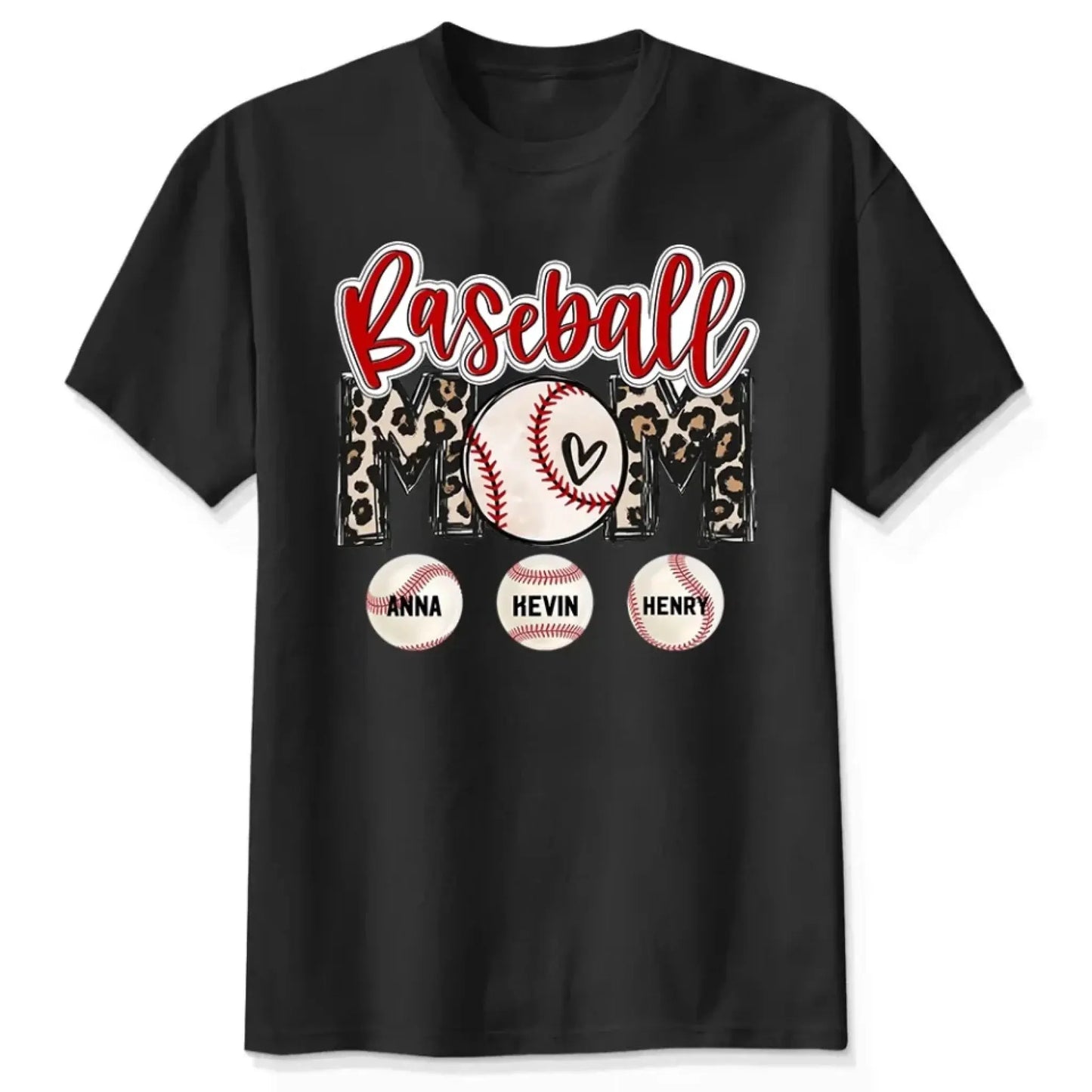 Baseball Mom Shirt – Personalized Custom T-Shirt – Game Day Gift for Proud Sports Moms with Kid’s Name  Ezcustomize