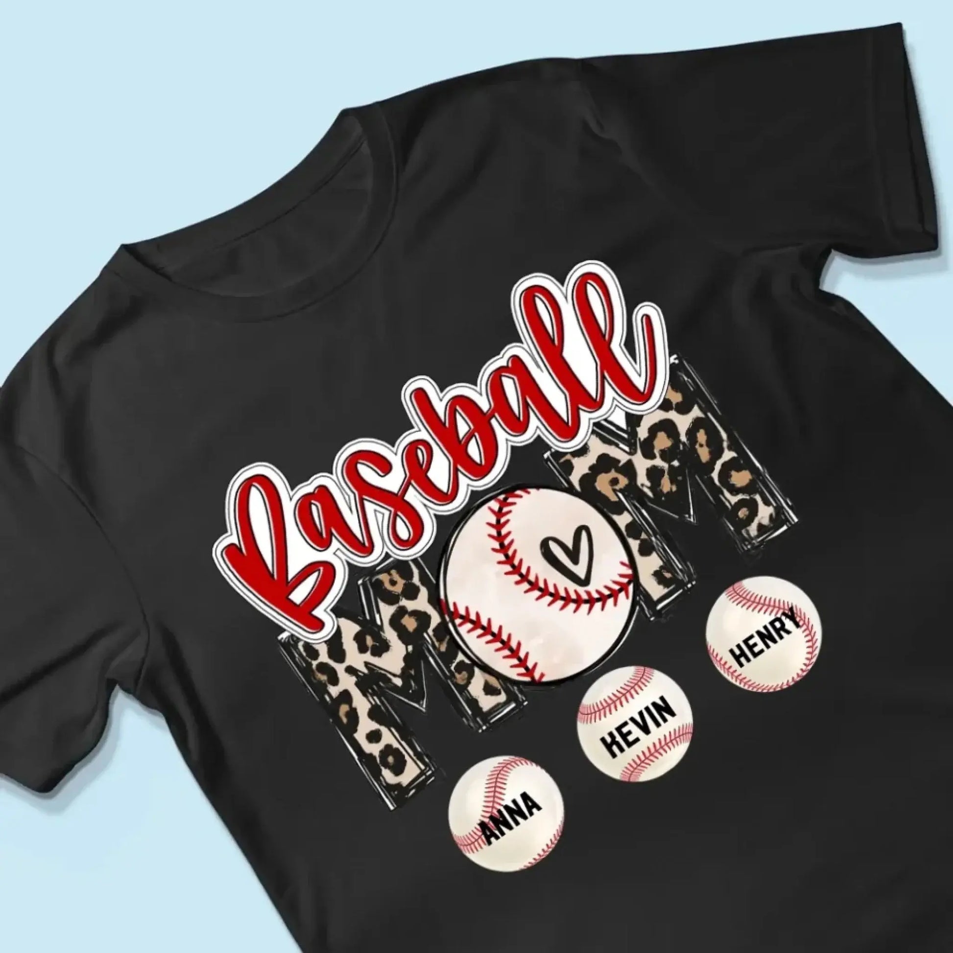 Baseball Mom Shirt – Personalized Custom T-Shirt – Game Day Gift for Proud Sports Moms with Kid’s Name  Ezcustomize
