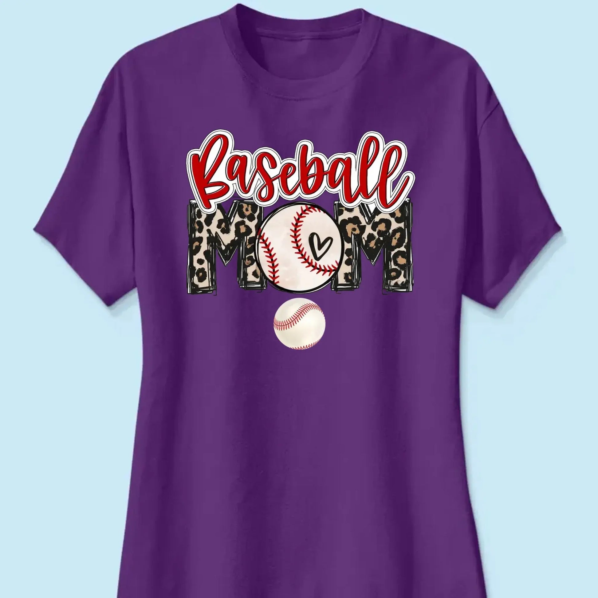 Baseball Mom Shirt – Personalized Custom T-Shirt – Game Day Gift for Proud Sports Moms with Kid’s Name  Ezcustomize