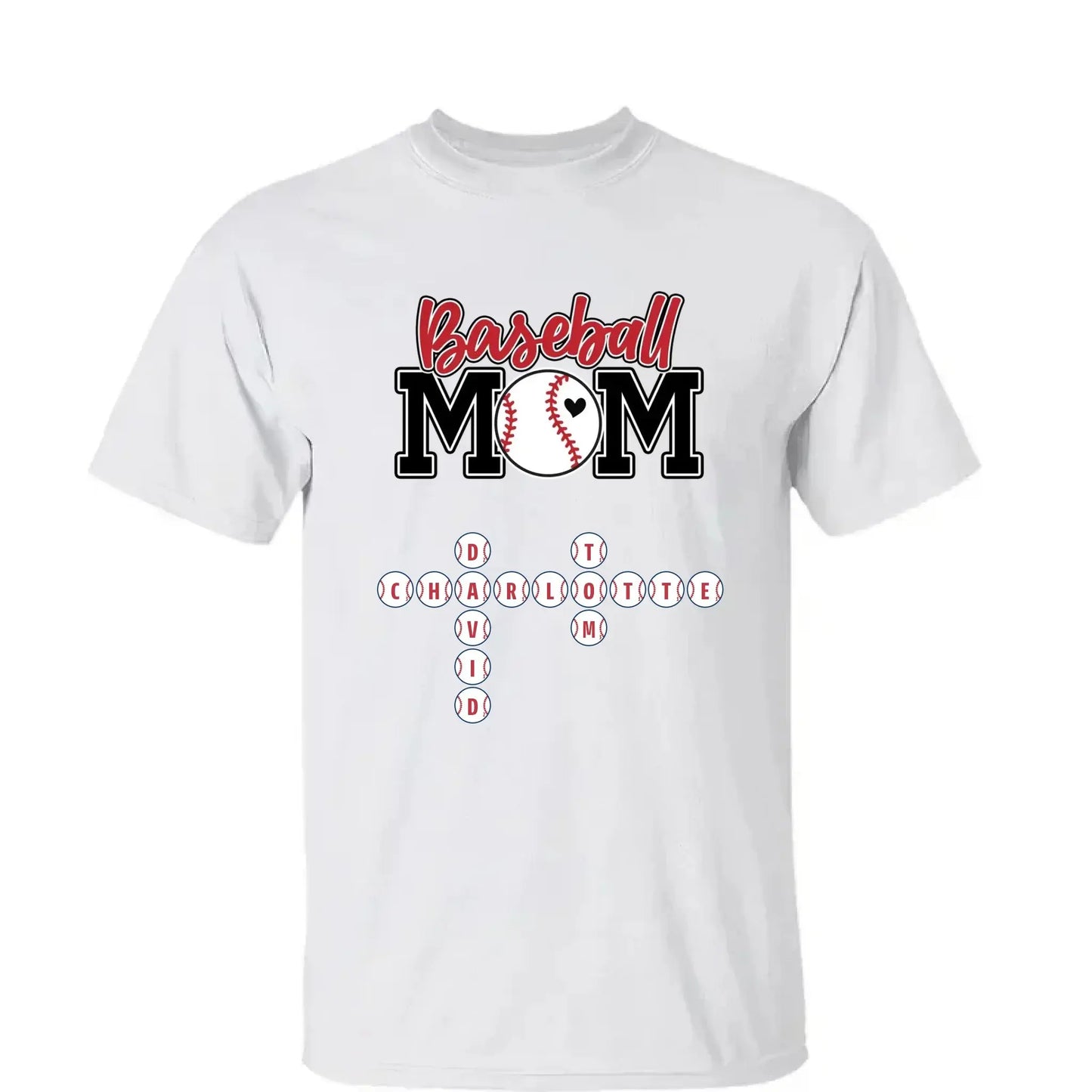 Baseball Mom & Grandma Crossword Puzzle Art – Personalized Shirt, Custom Gift for Proud Baseball Moms and Grandmas  Ezcustomize