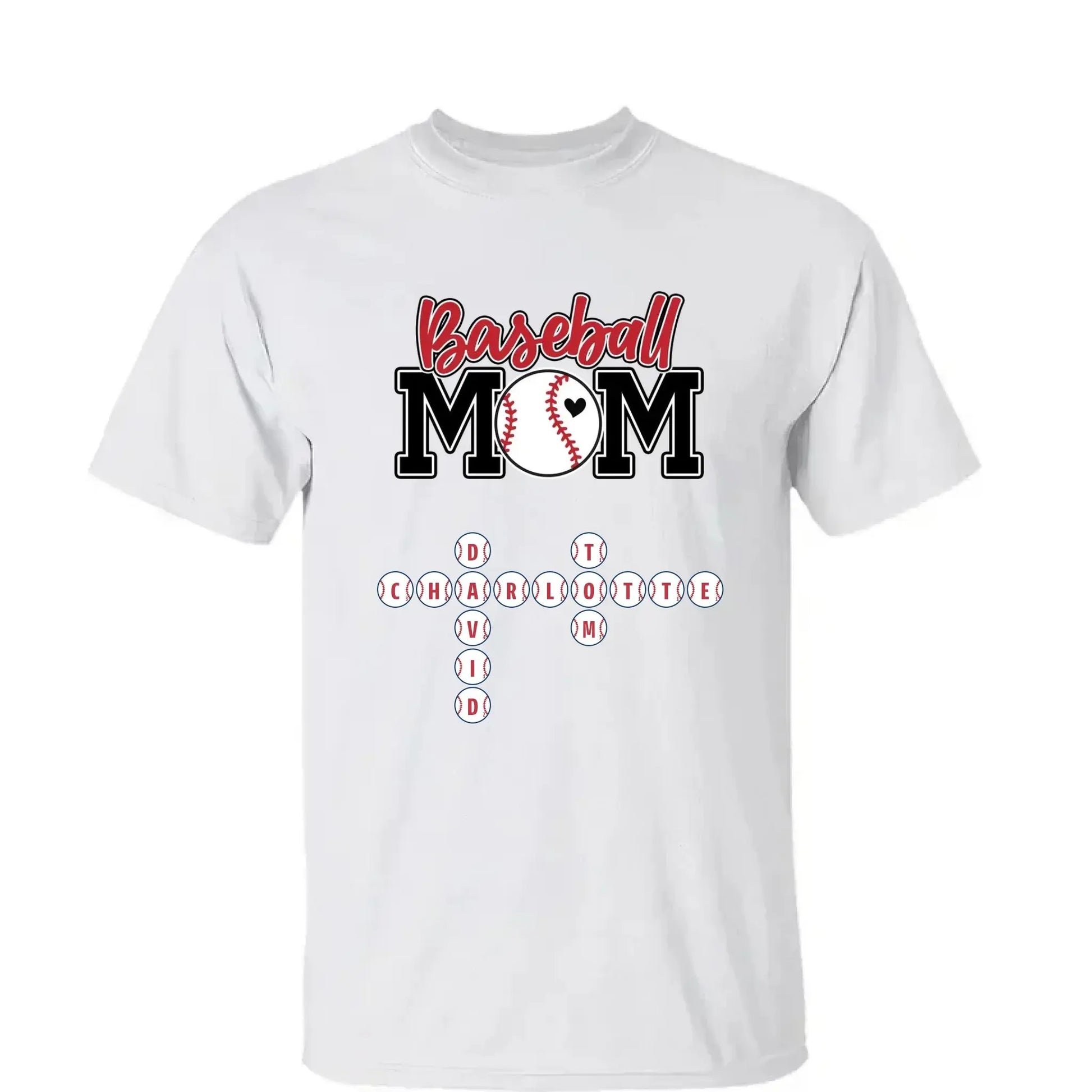 Baseball Mom & Grandma Crossword Puzzle Art – Personalized Shirt, Custom Gift for Proud Baseball Moms and Grandmas  Ezcustomize