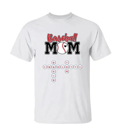 Baseball Mom & Grandma Crossword Puzzle Art – Personalized Shirt, Custom Gift for Proud Baseball Moms and Grandmas  Ezcustomize
