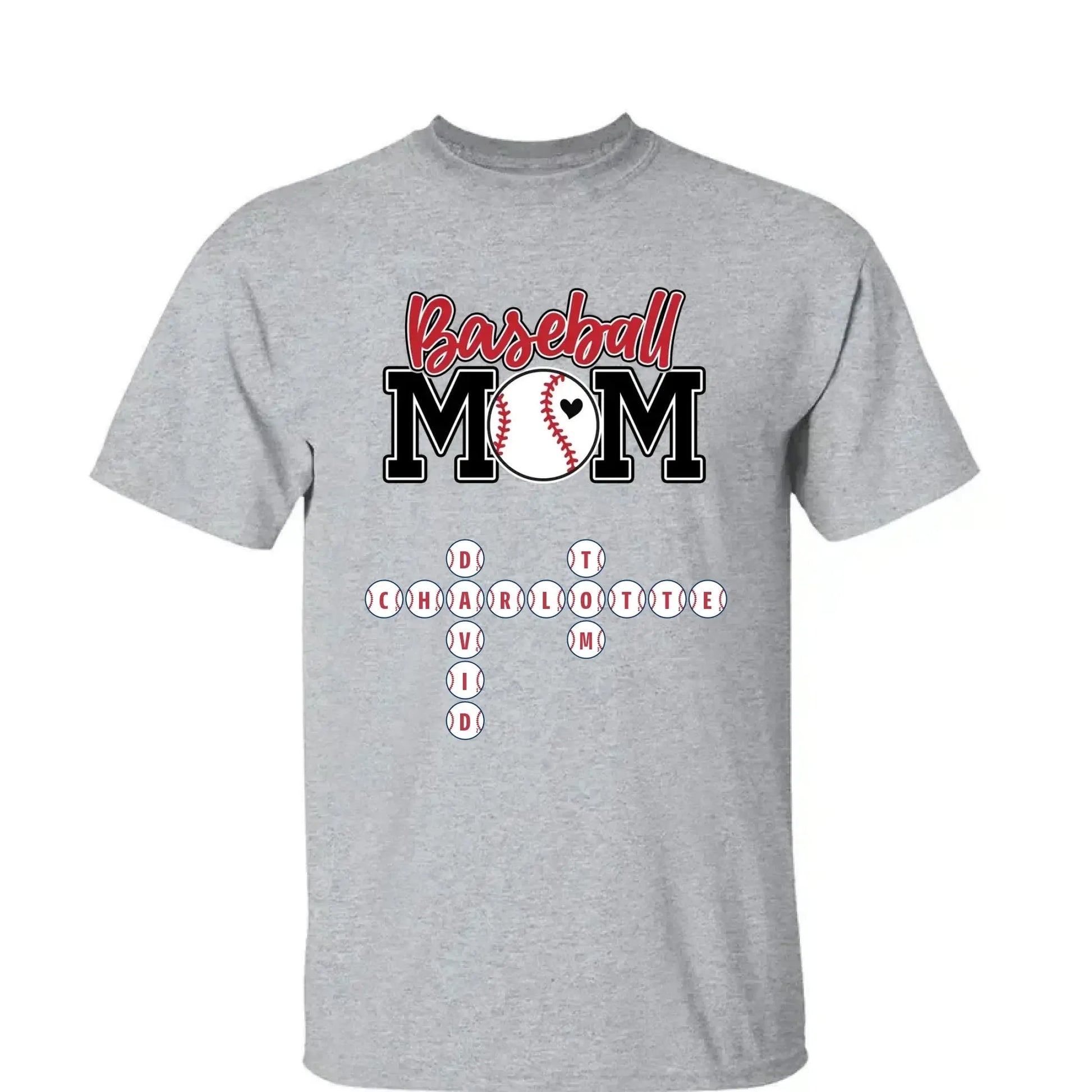 Baseball Mom & Grandma Crossword Puzzle Art – Personalized Shirt, Custom Gift for Proud Baseball Moms and Grandmas  Ezcustomize