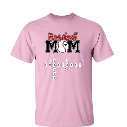 Baseball Mom & Grandma Crossword Puzzle Art – Personalized Shirt, Custom Gift for Proud Baseball Moms and Grandmas  Ezcustomize