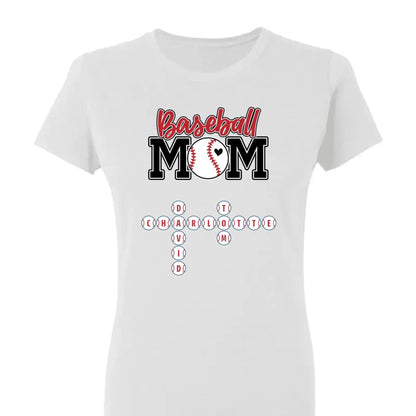 Baseball Mom & Grandma Crossword Puzzle Art – Personalized Shirt, Custom Gift for Proud Baseball Moms and Grandmas  Ezcustomize