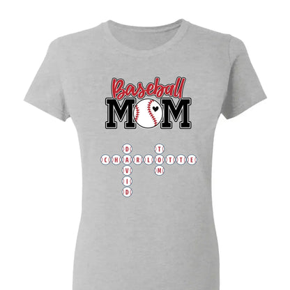 Baseball Mom & Grandma Crossword Puzzle Art – Personalized Shirt, Custom Gift for Proud Baseball Moms and Grandmas  Ezcustomize