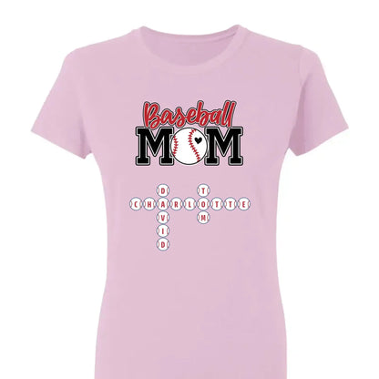 Baseball Mom & Grandma Crossword Puzzle Art – Personalized Shirt, Custom Gift for Proud Baseball Moms and Grandmas  Ezcustomize