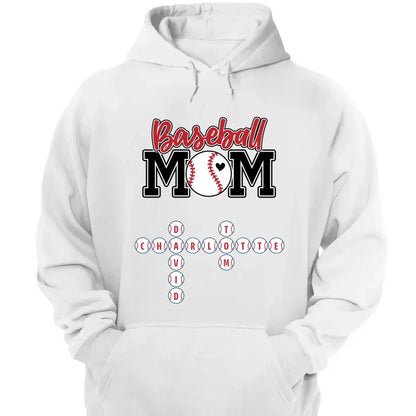 Baseball Mom & Grandma Crossword Puzzle Art – Personalized Shirt, Custom Gift for Proud Baseball Moms and Grandmas  Ezcustomize
