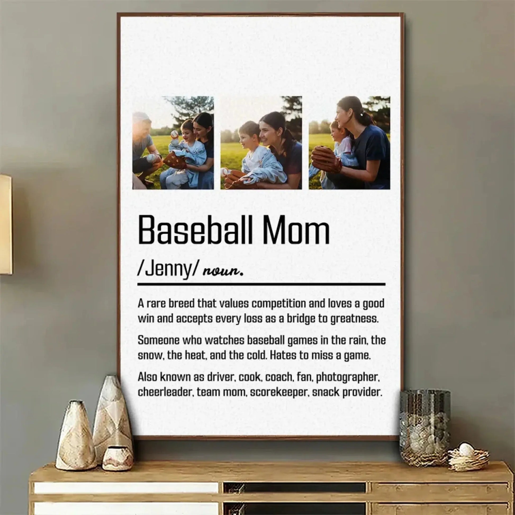 Baseball Moms Never Miss Games – Personalized Poster/Canvas – Custom Gift for Proud Sports Moms  Ezcustomize
