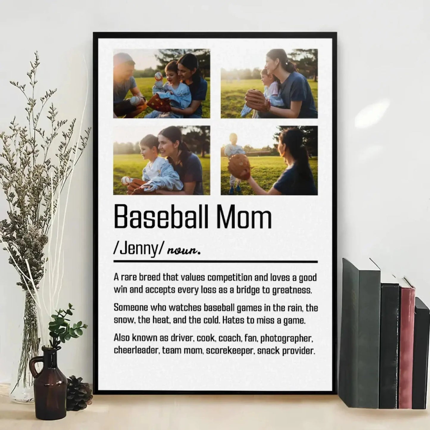 Baseball Moms Never Miss Games – Personalized Poster/Canvas – Custom Gift for Proud Sports Moms  Ezcustomize