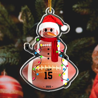 Baseball Snowman - Personalized Acrylic Ornament - Custom Christmas Gift for Players, Team Members, and Boys  Ezcustomize