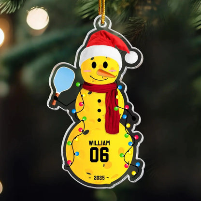 Baseball Snowman - Personalized Acrylic Ornament - Custom Christmas Gift for Players, Team Members, and Boys  Ezcustomize